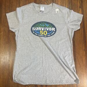 Survivor 50 “In the Hands of the Fans” Gray T-Shirt Mens Size Large